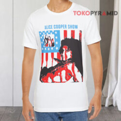 1970s Vintage Alice Cooper Show Poster White T shirt