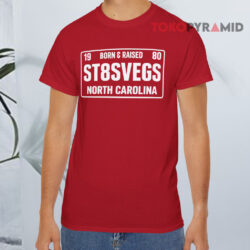 1980 Born & Raised St8svegs North Carolina Red T shirt