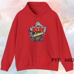 1984 Acdc Monsters Of Rock T shirt Red Hoodie