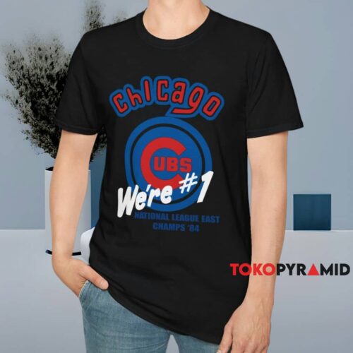 1984 Chicago Cubs We're 1 Shirt Black T shirt 1984 Chicago Cubs We're 1 Shirt Black T shirt