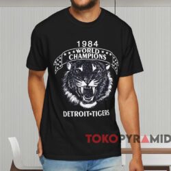 1984 Detroit Tigers World Champions Shirt Black T shirt