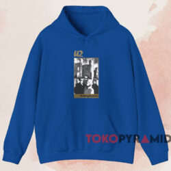 1984 U2 The Unforgettable Fire Tour T shirt Blue Hoodie