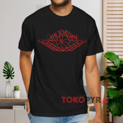 1985 Air Jordan Wings T shirt Black T shirt