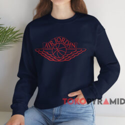 1985 Air Jordan Wings T-shirt 4 1985 Air Jordan Wings T shirt Navy Sweatshirt