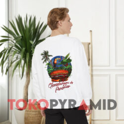 1985 Jimmy Buffett Cheeseburger In Paradise Caribbean Soul Double Sided T-shirt 2 1985 Jimmy Buffett Cheeseburger In Paradise Caribbean Soul White Sweatshirt Back