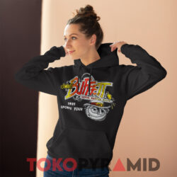 1985 Jimmy Buffett The Coral Reefer Band Sports Tour Black Hoodie