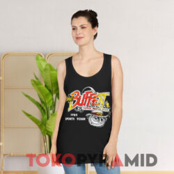 1985 Jimmy Buffett The Coral Reefer Band Sports Tour Black Tank Top