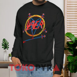 1985 Slayer Hell Awaits Tour T shirt Black Sweatshirt