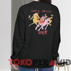 1985 Slayer Hell Awaits Tour T shirt Black Sweatshirt
