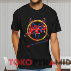 1985 Slayer Hell Awaits Tour T shirt Black T shirt