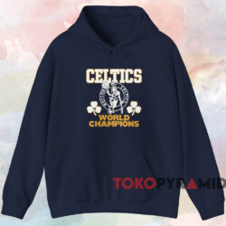 1986 Boston Celtics World Champions T shirt Navy Hoodie
