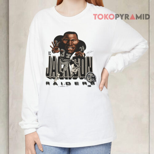 1987 Bo Jackson Raiders Caricature Long sleeved