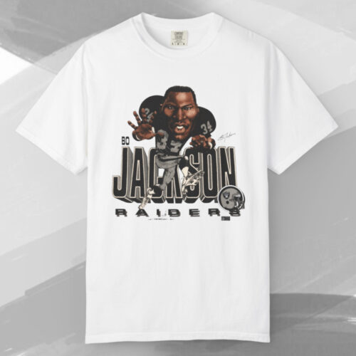 1987 Bo Jackson Raiders Caricature T shirt