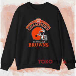 1987 Cleveland Browns Afc Central Division Champions Shirt Black Sweatshirt