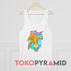 1987 Jimmy Buffett A Parrot Looks At Forty American Tour Double-sided Shirt 6 1987 Jimmy Buffett A Parrot Looks At Forty American Tour Double Sided White Tank Top Front