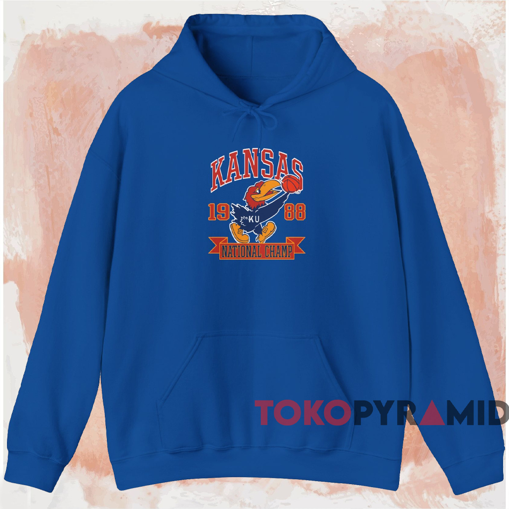 1988 Kansas Jayhawks National Champions Shirt Blue Hoodie 1988 Kansas Jayhawks National Champions Shirt Blue Hoodie