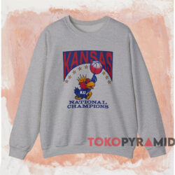 1988 Kansas Jayhawks National Champions Shirt 4 1988 Kansas Jayhawks National Champions Shirt Grey Sweatshirt