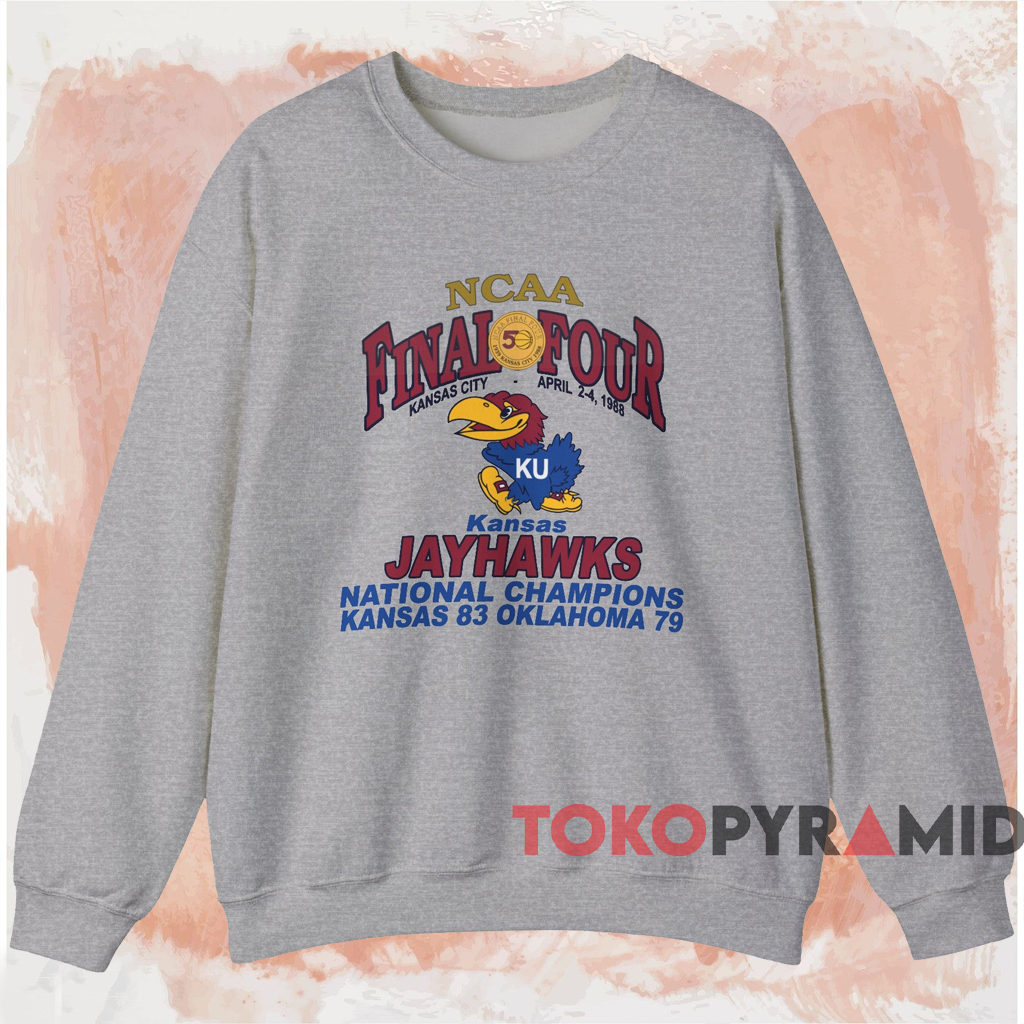 1988 Kansas Jayhawks Ncaa Final Four Shirt Grey Sweatshirt 1988 Kansas Jayhawks Ncaa Final Four Shirt Grey Sweatshirt