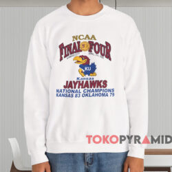 1988 Kansas Jayhawks NCAA Final Four Shirt 3 1988 Kansas Jayhawks Ncaa Final Four Shirt White Sweatshirt