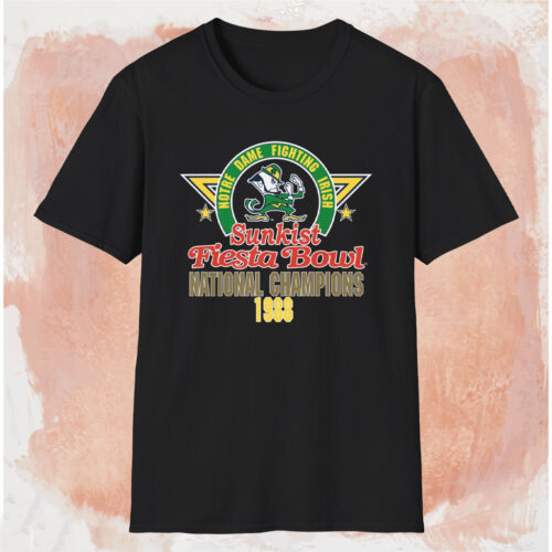 1988 Notre Dame Sunkist Fiesta Bowl Shirt Black T shirt 1988 Notre Dame Sunkist Fiesta Bowl Shirt Black T shirt