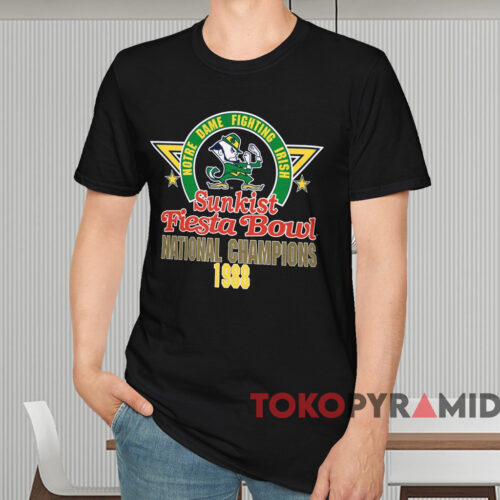 1988 Notre Dame Sunkist Fiesta Bowl Shirt Black T shirt 1988 Notre Dame Sunkist Fiesta Bowl Shirt Black T shirt