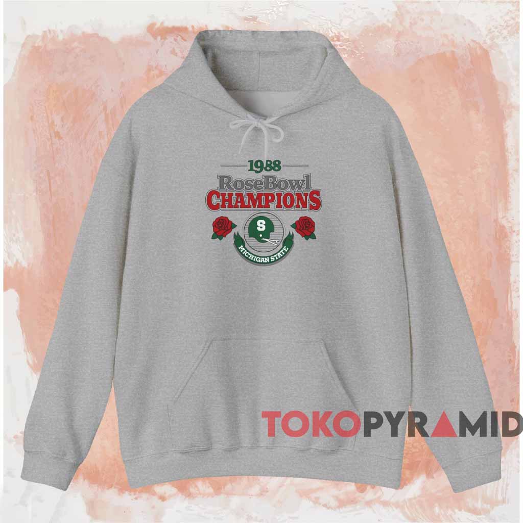 1988 Rose Bowl Michigan State Spartans Shirt Grey Hoodie 1988 Rose Bowl Michigan State Spartans Shirt Grey Hoodie