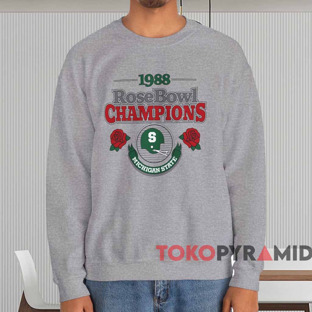 1988 Rose Bowl Michigan State Spartans Shirt Grey Sweatshirt 1988 Rose Bowl Michigan State Spartans Shirt Grey Sweatshirt
