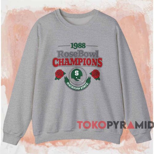 1988 Rose Bowl Michigan State Spartans Shirt Grey Sweatshirt 1988 Rose Bowl Michigan State Spartans Shirt Grey Sweatshirt