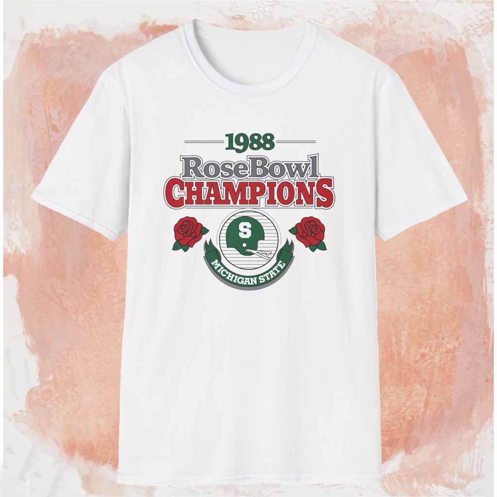 1988 Rose Bowl Michigan State Spartans Shirt White T shirt 1988 Rose Bowl Michigan State Spartans Shirt White T shirt