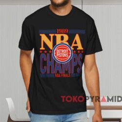 1989 Detroit Pistons Nba Champs Shirt Black T shirt