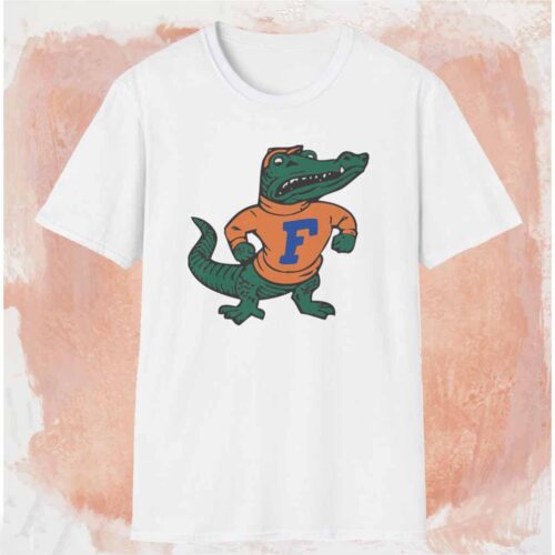 1989 Florida Gators Football Logo Shirt White T shirt