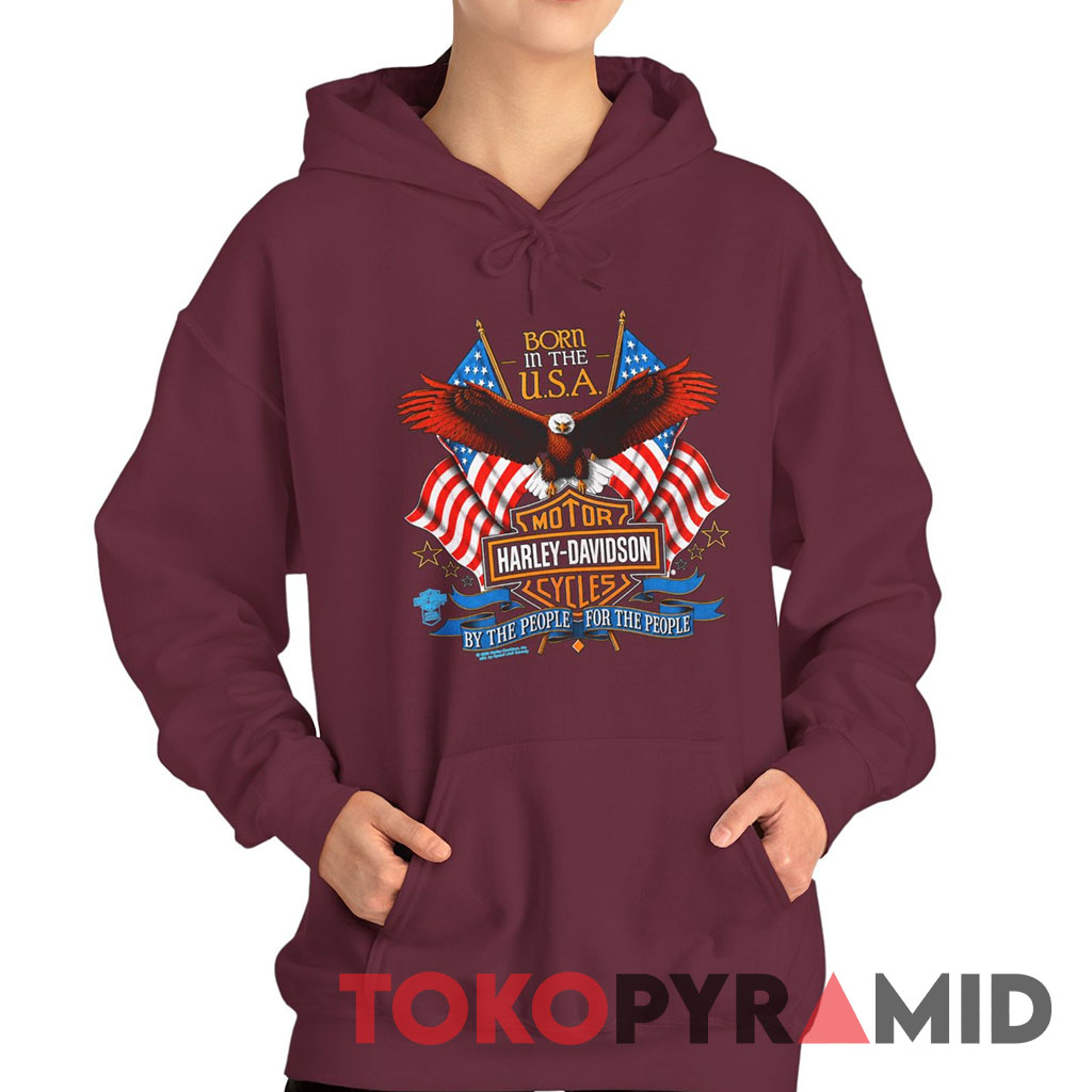 1989 Harley Davidson Eagle Born In The USA Hoodie 1989 Harley Davidson Eagle Born In The USA Hoodie