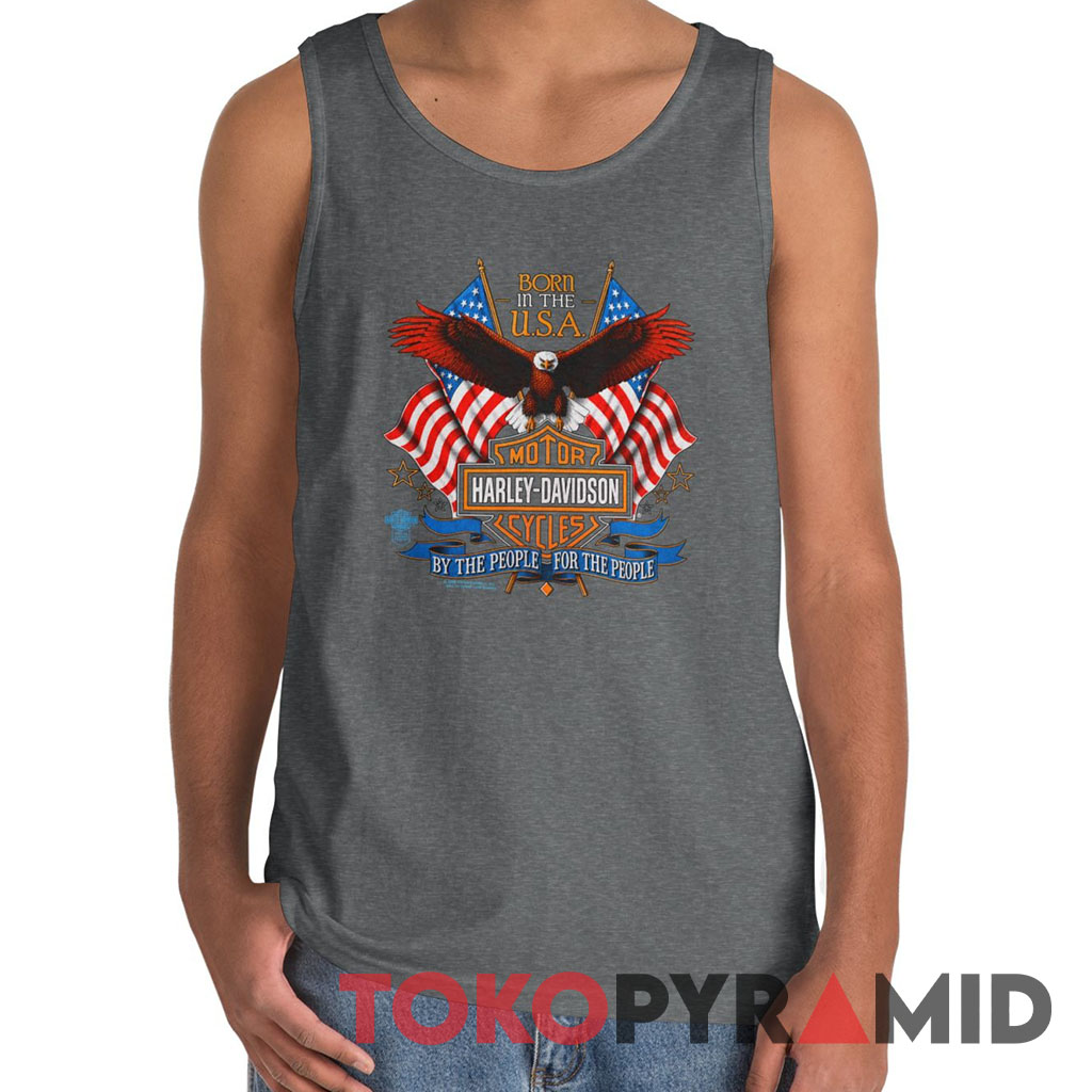 1989 Harley Davidson Eagle Born In The USA Tank Top 1989 Harley Davidson Eagle Born In The USA Tank Top