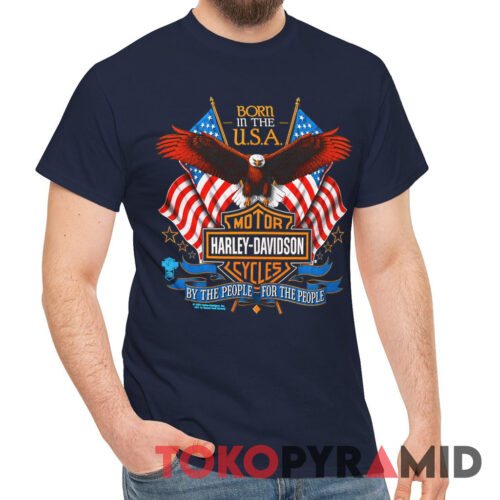 1989 Harley Davidson Eagle Born In The USA Tee 1989 Harley Davidson Eagle Born In The USA Tee