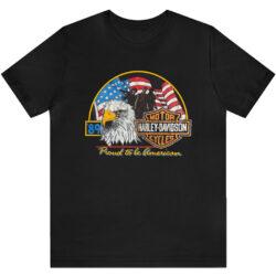 1989 Harley Davidson Proud To Be American Double Sided T shirt