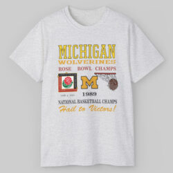 1989 Michigan National Basketball Champs Rose Bowl Champs Vintage T shirt