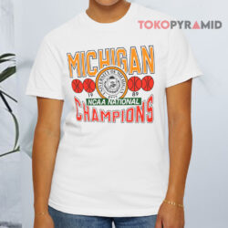 1989 Michigan Ncaa National Champions White T shirt