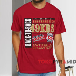 1989 San Francisco 49ers Back To Back T shirt Red T shirt