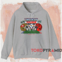 1989 Super Bowl XXIII 49ers VS Bengals T-shirt 2 1989 Super Bowl Xxiii 49ers Vs Bengals T shirt Grey Hoodie