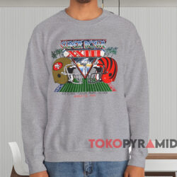 1989 Super Bowl XXIII 49ers VS Bengals T-shirt 4 1989 Super Bowl Xxiii 49ers Vs Bengals T shirt Grey Sweatshirt