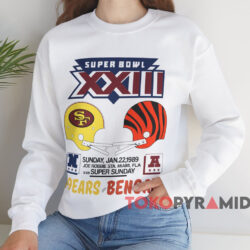 1989 Super Bowl XXIII 49ers VS Bengals T-shirt 3 1989 Super Bowl Xxiii 49ers Vs Bengals T shirt White Sweatshirt