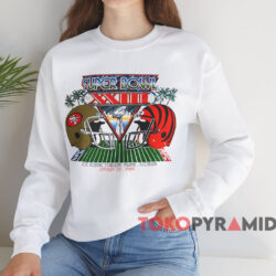 1989 Super Bowl XXIII 49ers VS Bengals T-shirt 3 1989 Super Bowl Xxiii 49ers Vs Bengals T shirt White Sweatshirt