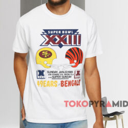 1989 Super Bowl Xxiii 49ers Vs Bengals T shirt White T shirt