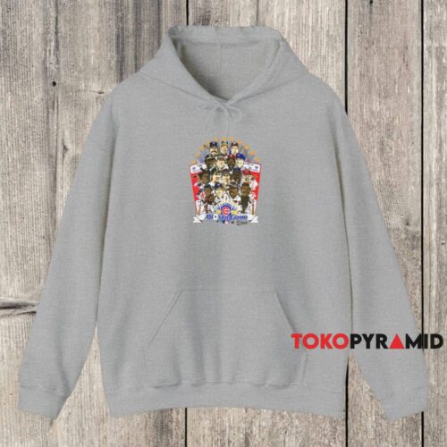 1990 Chicago Cubs All Star Game Caricature Shirt Grey Hoodie 1990 Chicago Cubs All Star Game Caricature Shirt Grey Hoodie