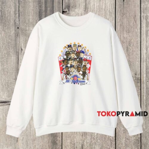 1990 Chicago Cubs All Star Game Caricature Shirt White Sweatshirt 1990 Chicago Cubs All Star Game Caricature Shirt White Sweatshirt