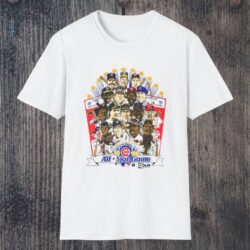 1990 Chicago Cubs All Star Game Caricature Shirt White T shirt