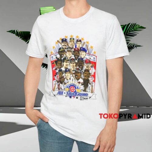 1990 Chicago Cubs All Star Game Caricature Shirt White T shirt 1990 Chicago Cubs All Star Game Caricature Shirt White T shirt