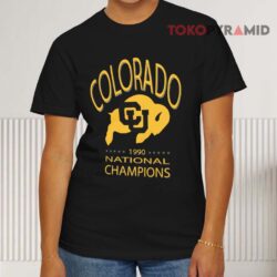 1990 Colorado Buffaloes National Champions Black T shirt