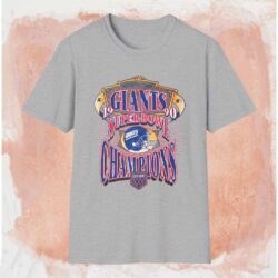 1990 New York Giants Super Bowl Xxv Champions Shirt Grey T shirt