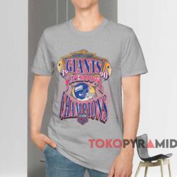 1990 New York Giants Super Bowl Xxv Champions Shirt Grey T shirt